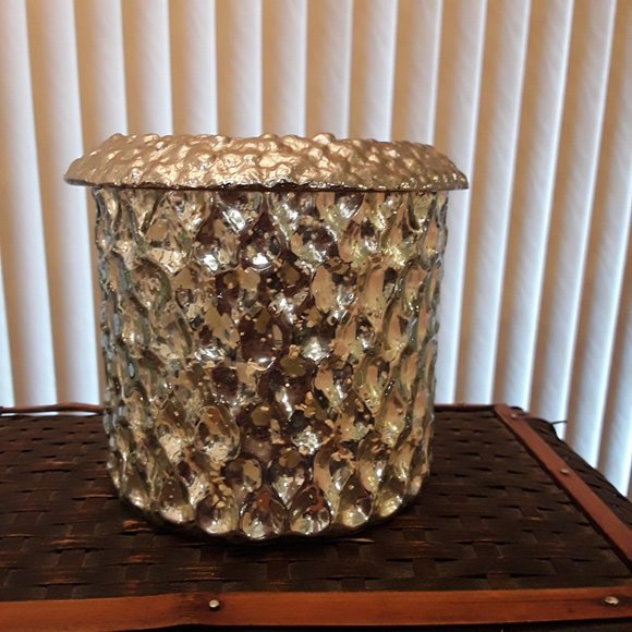 Trio of Metallic Glass Candle Holders Small Size Metallic Colors NEW - Picture 4 of 9